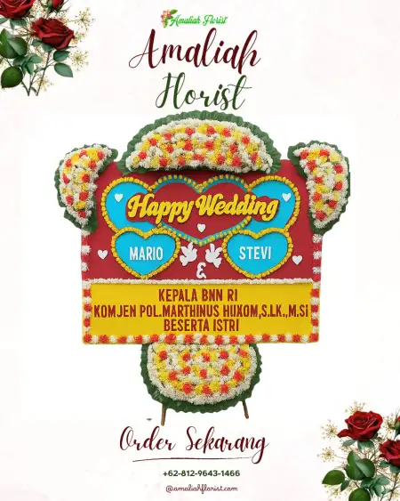 Papan Bunga Pernikahan Woloan Tiga